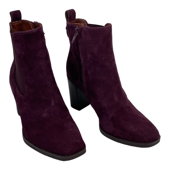 Giani Bernini Brigittie Suede Ankle Chelsea Boots Wine Shoes Size 5 - Picture 2 of 13